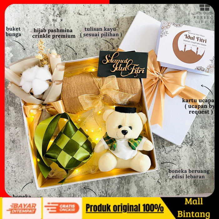 

[[MABIN]] PROMO Hampers Lebaran Idul Fitri Hijab Box Lebaran Giftset Paket Idul Fitri A, No Bunga Cowok