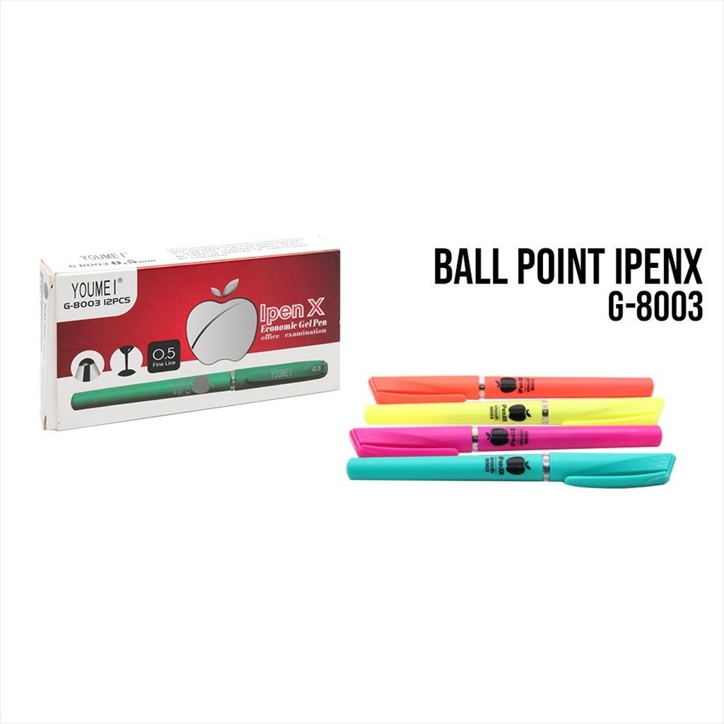 

12pcs Pulpen Gel 8003 IpenX Apel Eselon / YOUMEI G8003