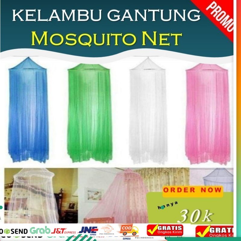 Qori Store - Kelambu Gantung / Mosquito Net / Kelambu Tidur / Kelambu Nyamuk / Klambu Tempat Tidur /