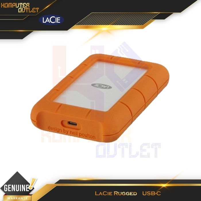 Lacie Rugged USB-C HDD 1TB - HDD Eksternal 1 TB External Drive