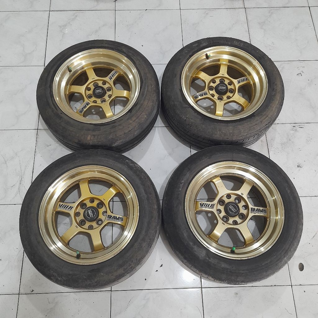 VELG BEKAS MOBIL MURAH TE37 RING 15 COCOK BUAT MOBIL VIOS YARIS BRIO AVANZA LIVINA KIJANG