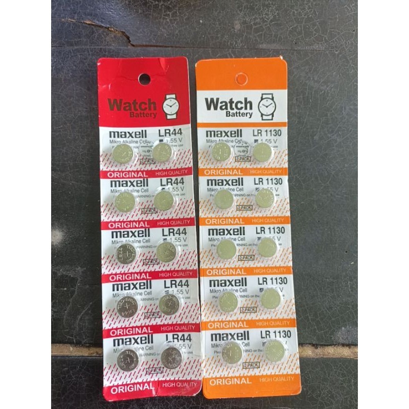 WBS MAXELL Baterai Batre Kancing BAterai Tumblr LR 1130 lr1130 AG10 GP389 SR54 Kalkulator Jam Tangan
