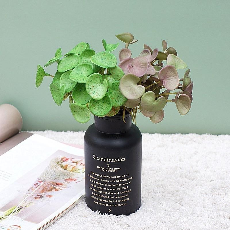 Vas Bunga Black Dof Aesthetic Minimalis Vas Bunga Kaca Meja Tamu Hiasan Bunga Ruang Tamu Pot Bunga V