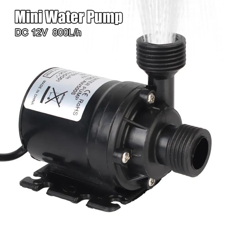 Fixmee ~ Pompa air sumersible dc 12v 22watt 5meter 800 L/H pompa air mini DC submersible