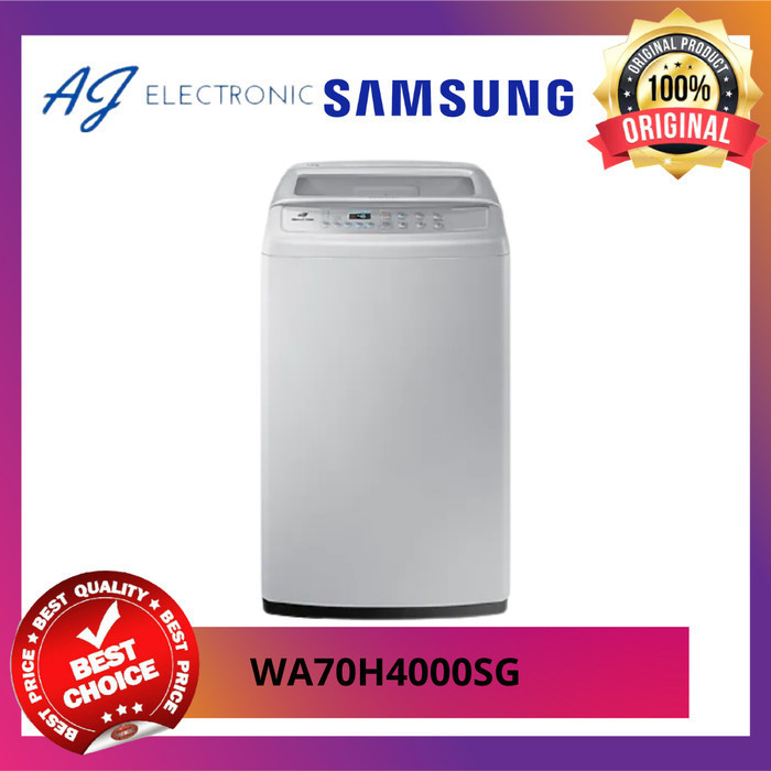 MESIN CUCI SAMSUNG WA-70H4000SG / WA70H4000SG , TOP LOADING 7 KG