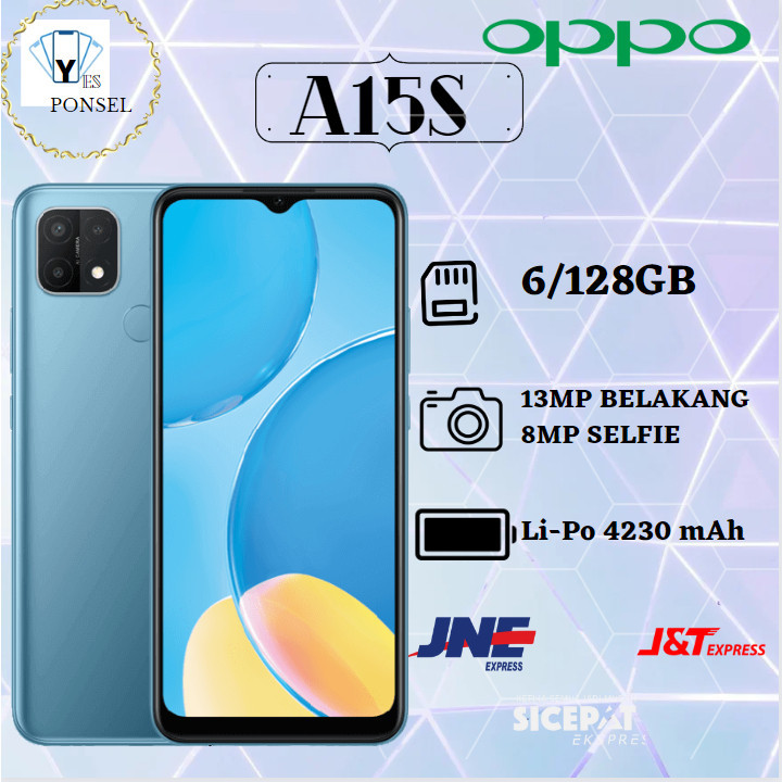 PROMO OPPO A15S RAM 6/128 GB FULLSET BERGARANSI TERMURAH