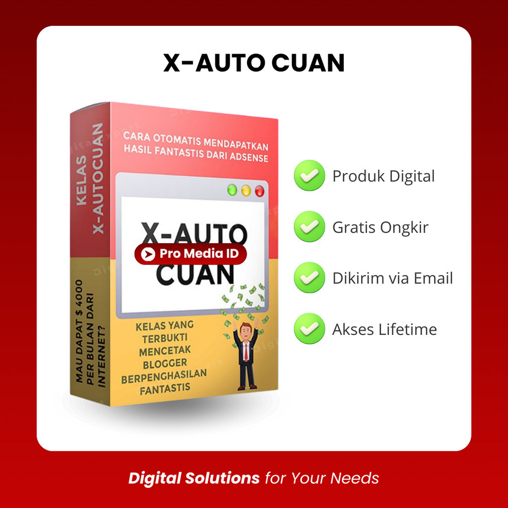 E-Course X-Auto Cuan Mengelola Adsense Kursus Online Mahir Blogger