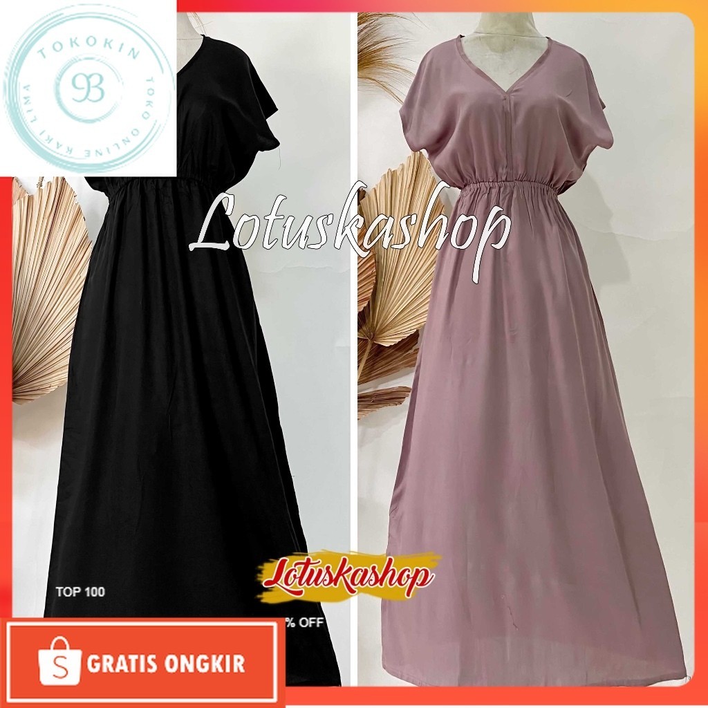 Dress Terkini / Dress Manohara Polos Panjang Bali