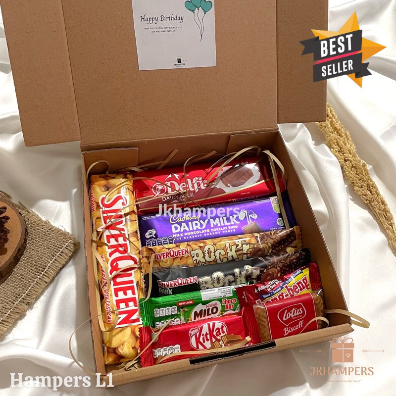 

Hampers Cokelat Kado Ready Stock Hampers Valentine Cokelat Simpel Kado Ulang Tahun Cowok Cewek Gift Box Valentine Jkhampers