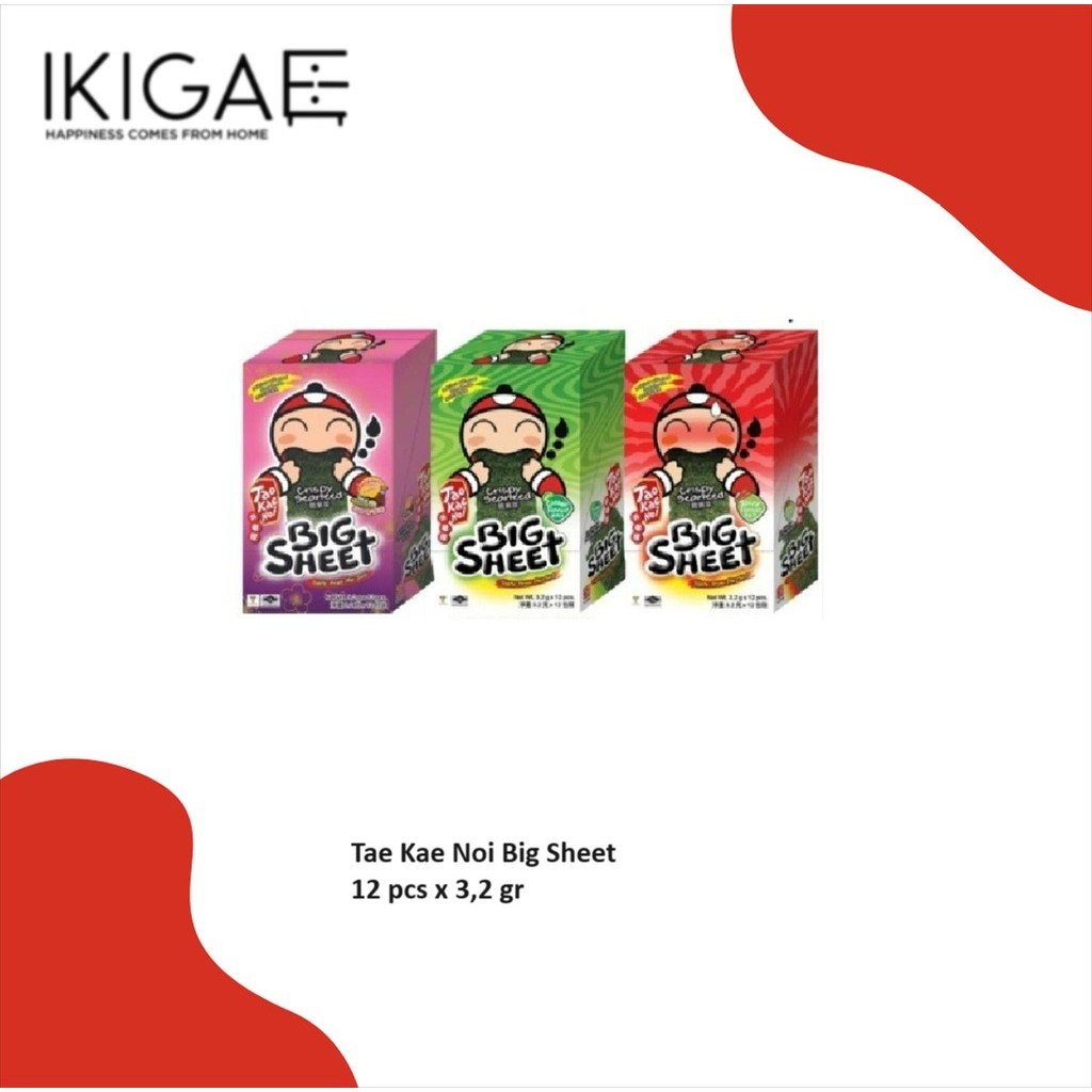 

TAO KAE NOI CRISPY SEAWEED BIG SHEET ANEKA RASA 3,2 GR