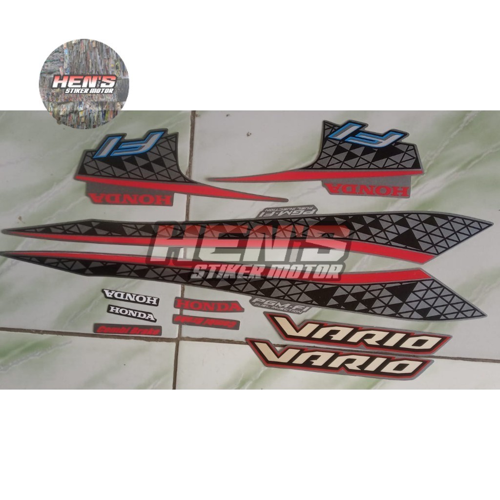 stiker striping honda vario 110 2016 dark grey