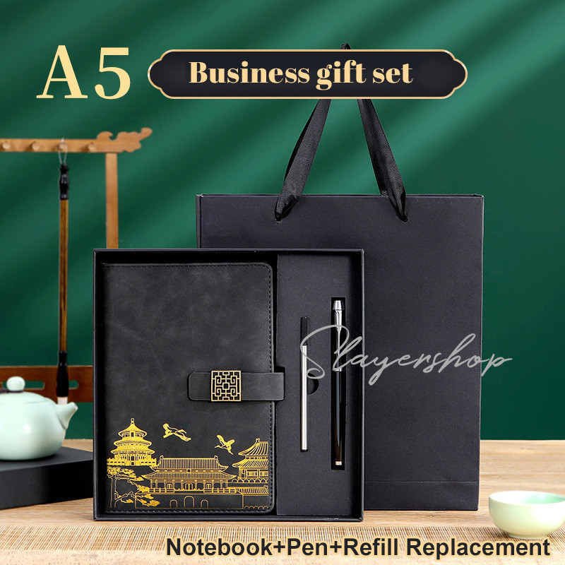 

bib Notebook Gaya Klasik Notebook Tebal Notebook A5 Pena Kotak Hadiah Kotak Hadiah