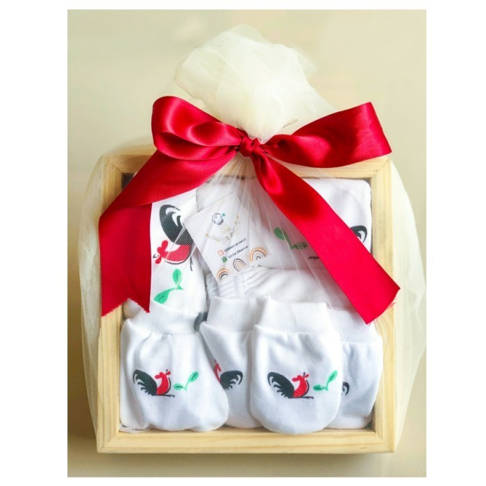 

(NEW) -Paket Hampers Bayi Kado lahiran bayi Gift set bayi Newborn set Hampers - Ayam Jago, box hampers