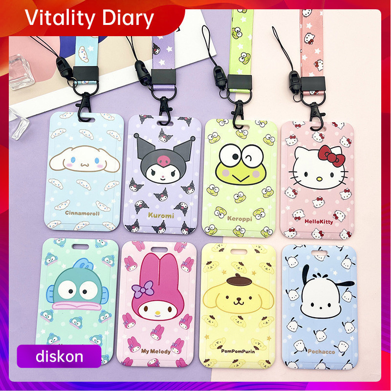 

【COD❤️】Sanrio Tempat Kartu Lanyard Kartu Pelajar Tempat Kartu Akses Tempat Kartu Makan Tempat Pelindung Kartu VDY