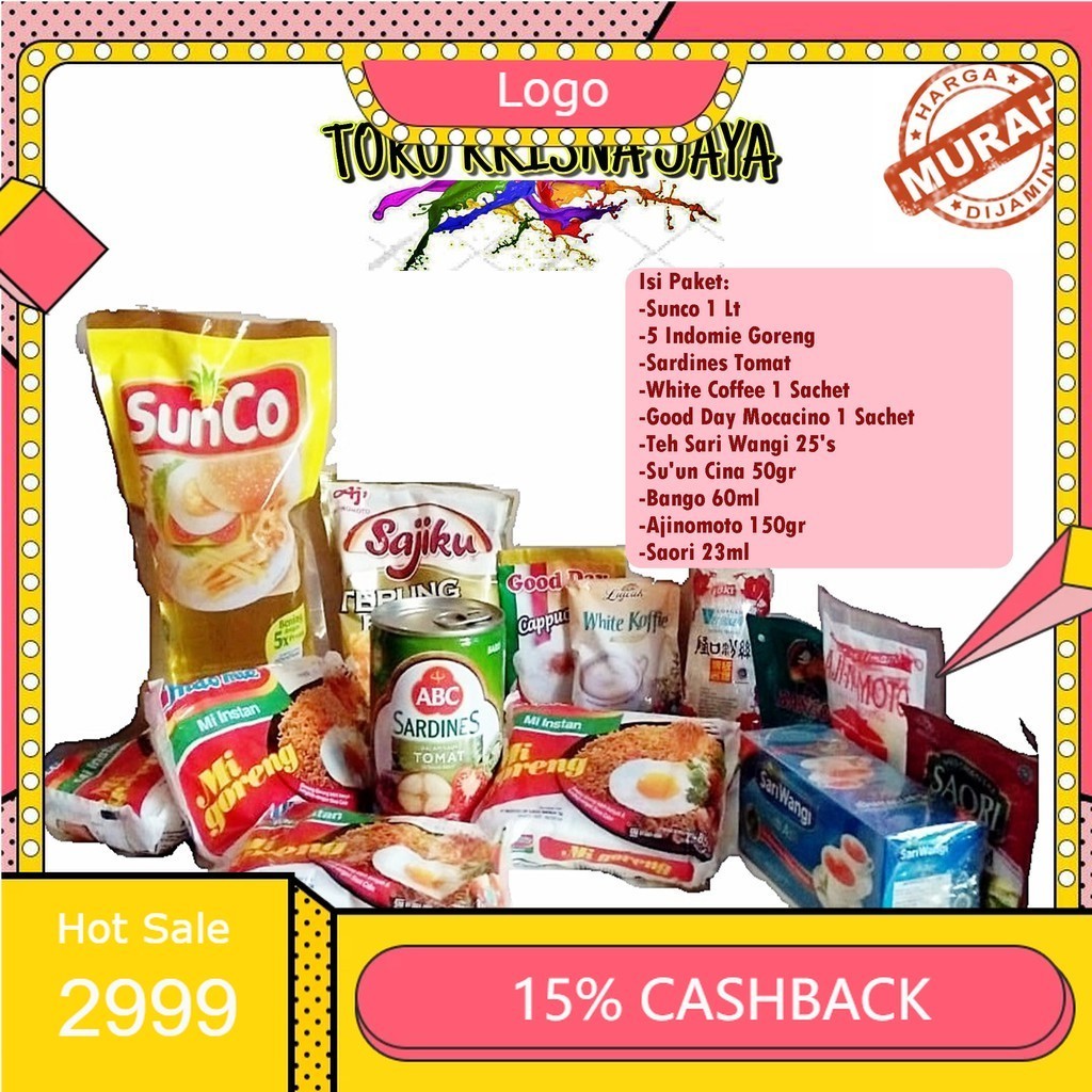 

PAKET SEMBAKO KOMPLIT LENGKAP LEBARAN MURAH SERBA 125 K