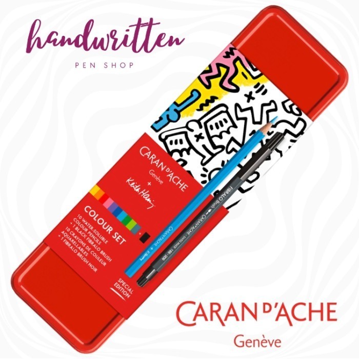 

✨LARIS✨ -Keith Haring + CARAN DACHE Water Soluble Color Pencil Set