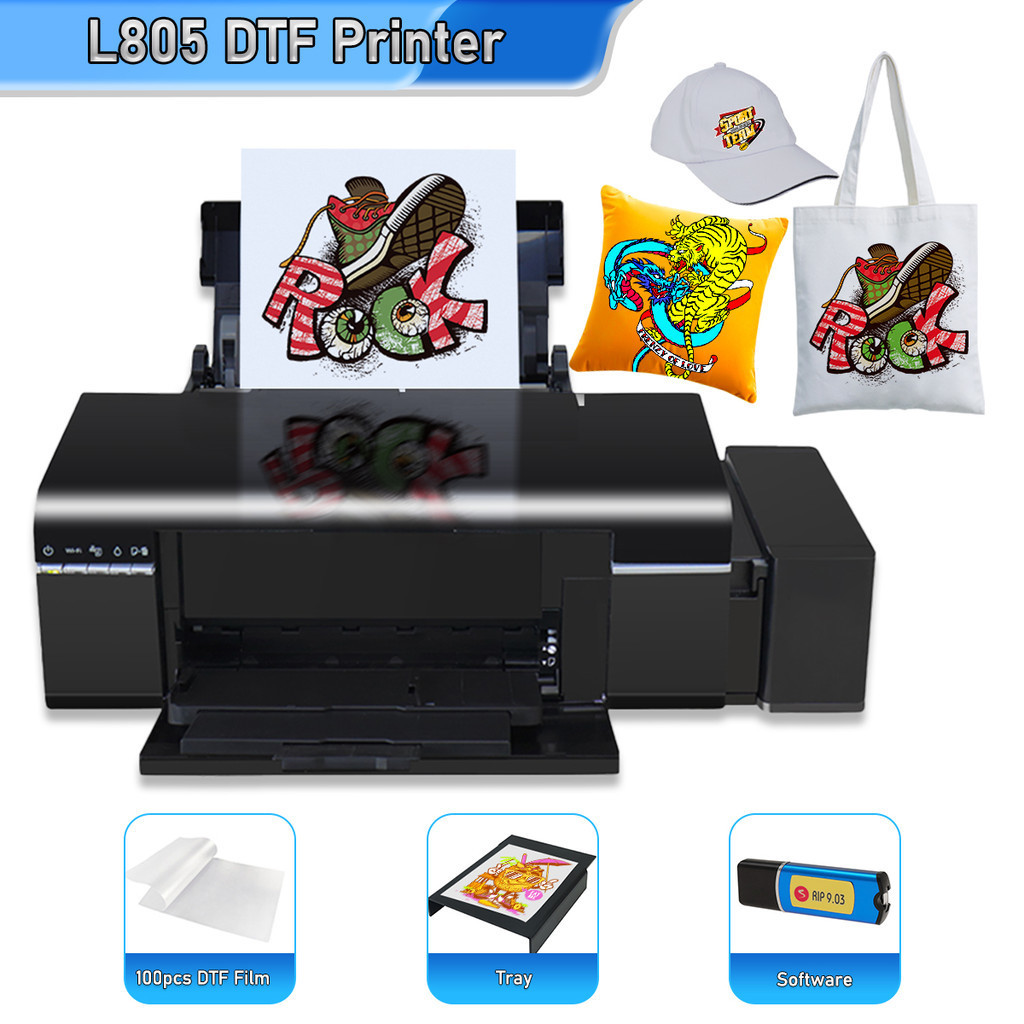 DTF Printer Machine A4 For Epson L805 DTF Directly Transfer Film Printer For Clothes Textile T-shirt