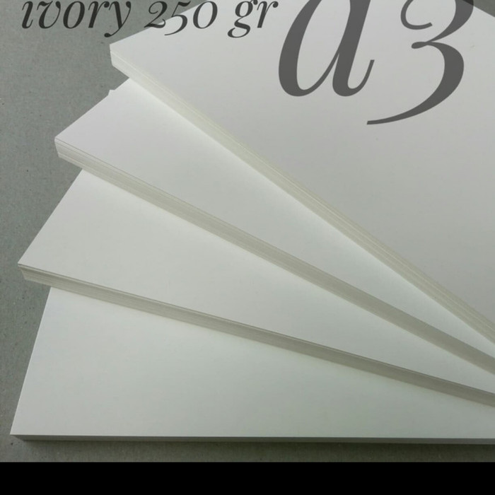 kertas ivory 250 GSM ukuran A3 isi 50 lembar