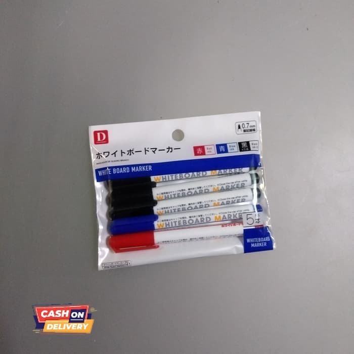 

✨LARIS✨ -Whiteboard marker japan spidol papan tulis isi 5 pcs non permanent