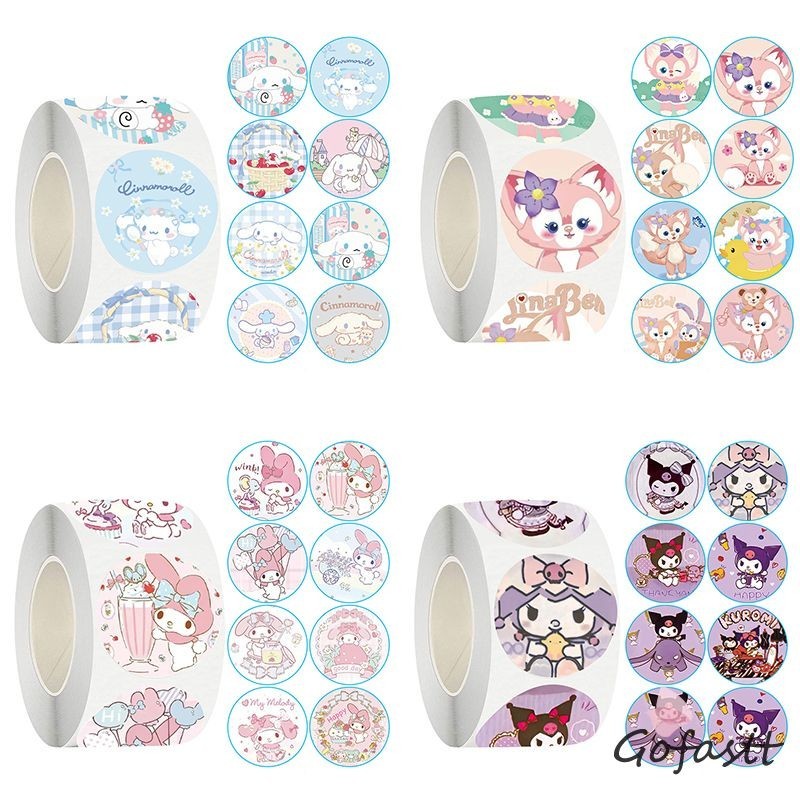 

COD Stiker Perekat Anti-kering Sanrio Lucu Stiker Film Melingkar Dekorasi Kartun Buku Besar Tangan-G