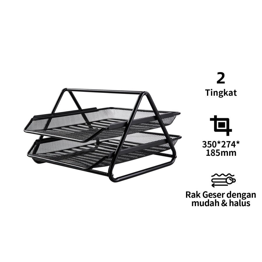 

Deli | Rak Kertas (File Tray) | 2 Tingkat | E9183