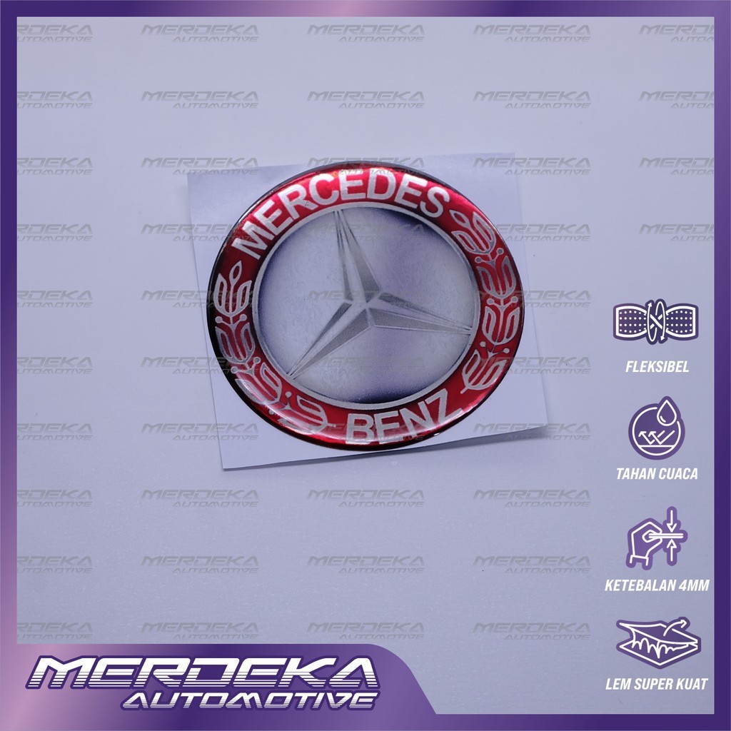 Emblem logo mercedes benz / emblem timbul mercedes benz / sticker mercedes benz / stiker logo merced