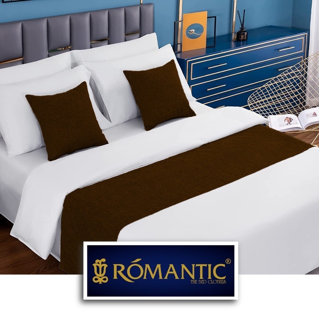 Bed Runner / Selendang kasur Coklat tua (Castano) by ROMANTIC standard Hotel minimalis
