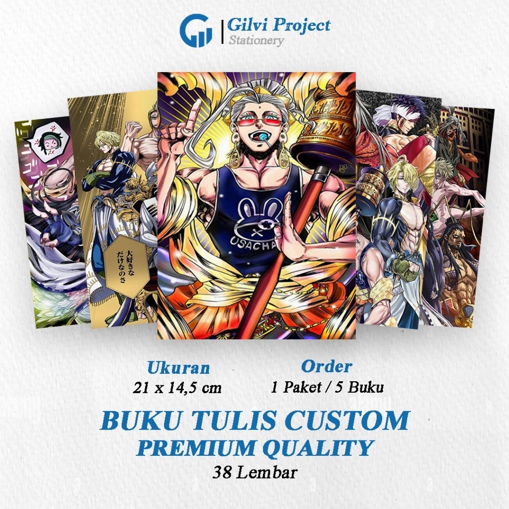 

Buku Tulis Sekolah Custom Tema RECORD OF RAGNAROK Bergaris 38 Lembar 1 Pak Isi 5 Buku/ Buku Tulis Anime/ Buku Aesthetic/ Buku Catatan