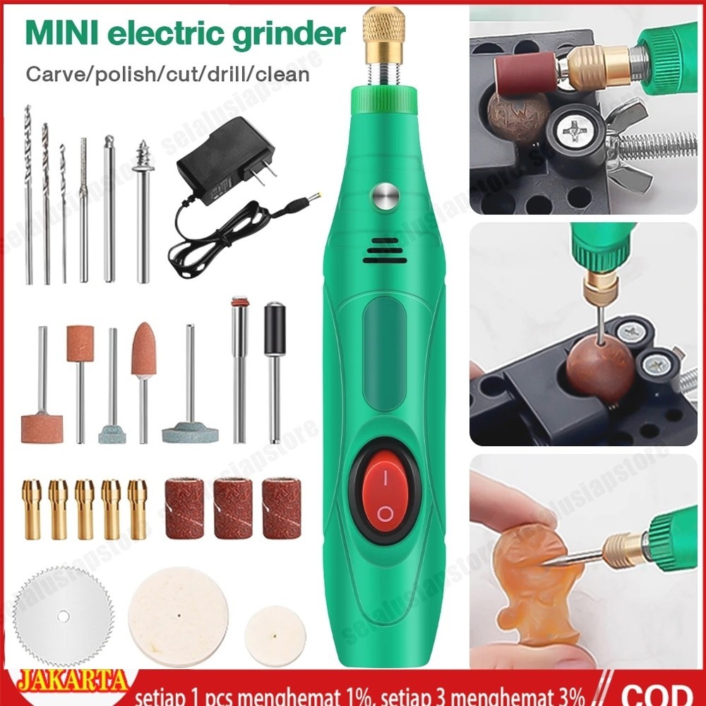 27PCS/SET Bor Listrik Mini 12V Bor Listrik Multi-fungsi Penggiling Penggiling Penggiling Penggiling 