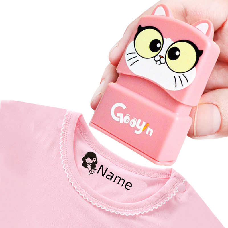 

Customized Name Stamp Paints Personal Student Child Baby Engraved Waterproof Non-fading Kindergarten Cartoon Clothing Name Seal