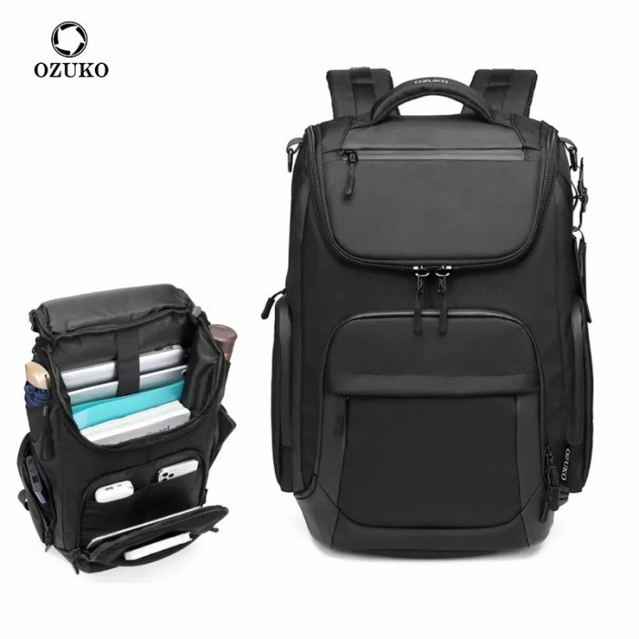 Ozuko Backpack 9409S - Abu-abu