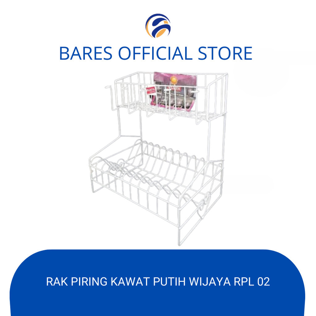 Rak Piring Rpl 02 + Gelas Susun 2 (RPL-02) rak kawat putih