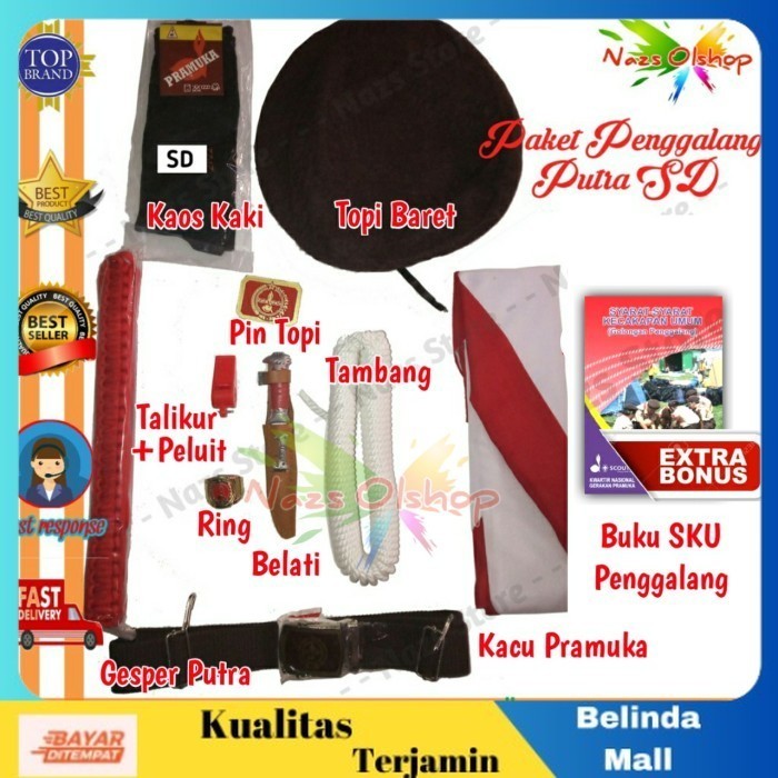 

⭐KUALITAS TERBAIK⭐ Paket Atribut Perlengkapan Pramuka Penggalang Putra SD Kelas 46 Murah