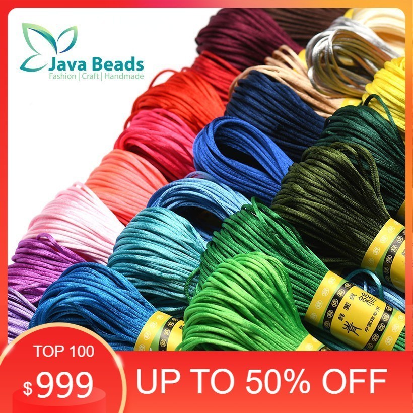 

Tali satin simpul Cina untuk membuat gelang dan kalung 1mm