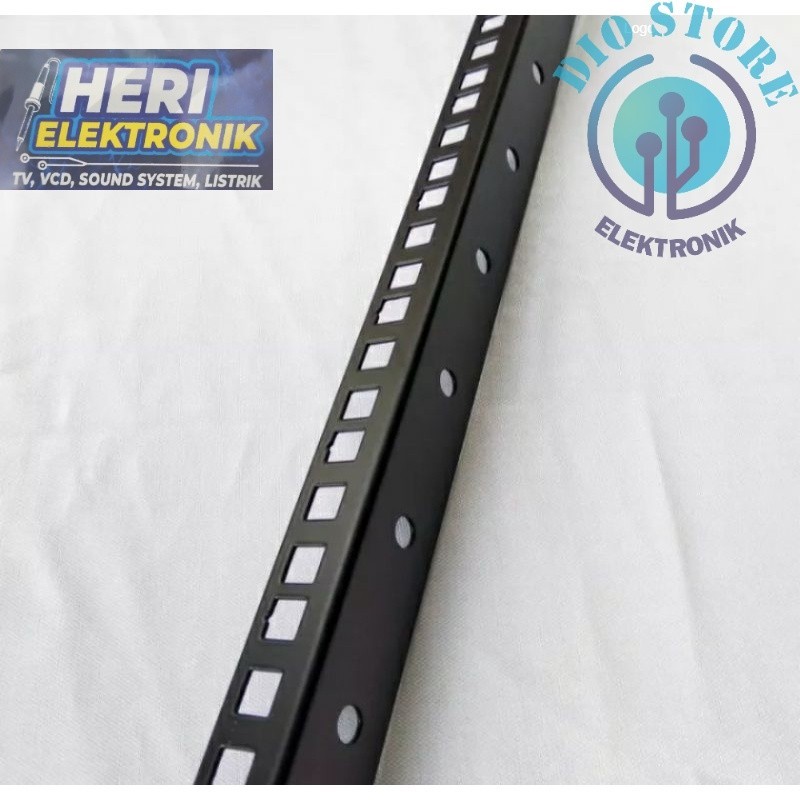 Besi Lis Siku Lubang rak hardcase 12u panjang 53,5cm
