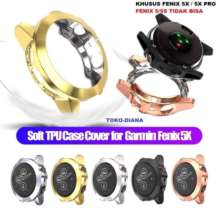 [[Akssesoris Watch]] BUMPER ELECTROPLATED UNTUK GARMIN FENIX 5X / 5X PLUS