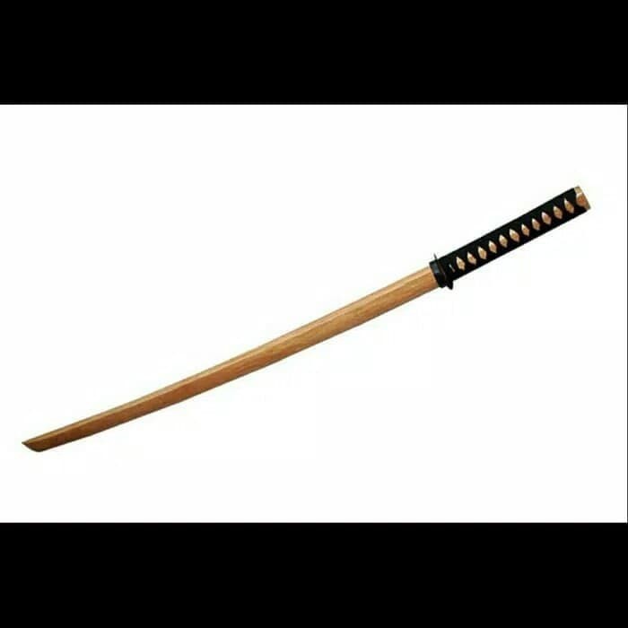 pedang gitoki katana boken samurai + sarung kulit sintetic