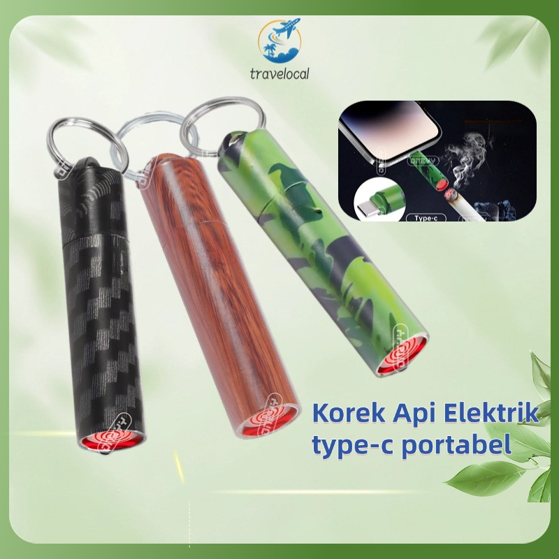 Portabel Korek Api unik elektrik kecil type-C /Korek Api Bara WINDPROOF/korek elektrik tanpa api