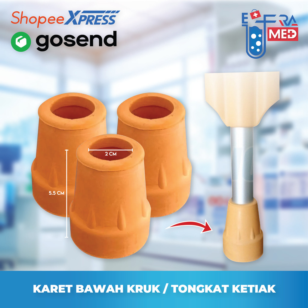 Karet Tongkat Ketiak/Karet Bawah Kruk/Karet Kruk