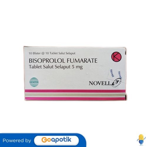 Bisoprolol Novell 5 Mg Box 100 Tablet