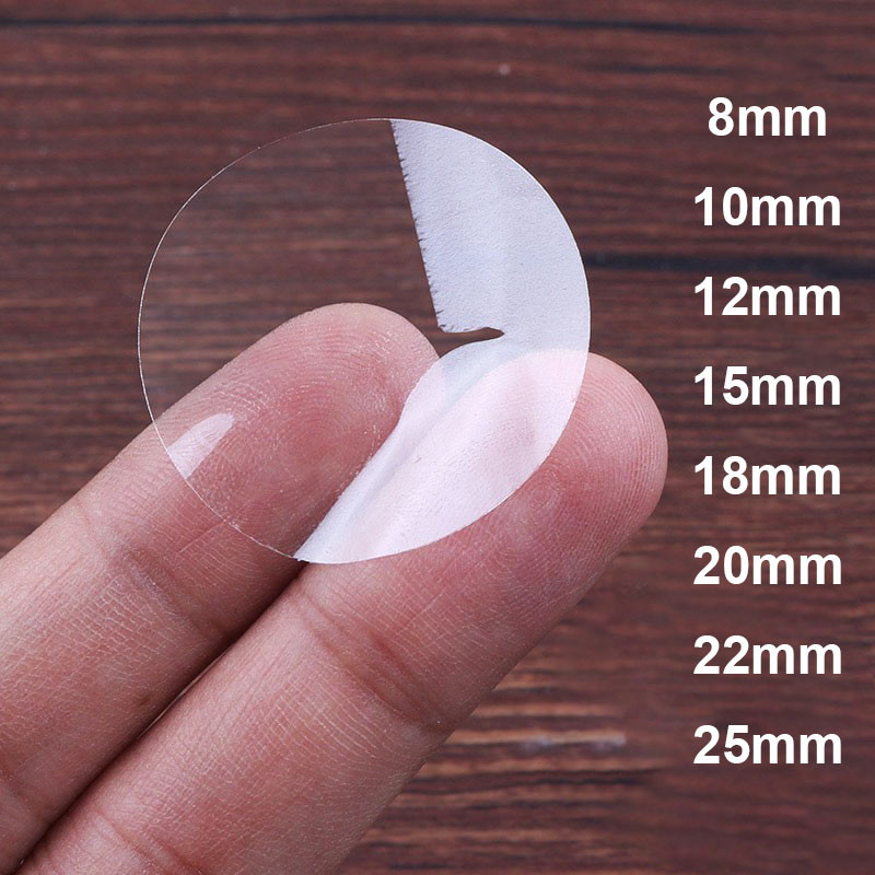 

1000pcs/pack Small Round PVC Clear Blank Stickers Transparent package envelope sealing labels thank you stationery sticker