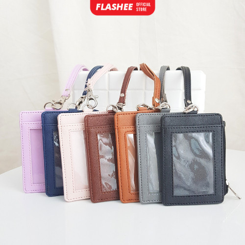 

ID Card Holder Seleting Nametag Ritsleting Wanita Pria Tempat Kartu Risleting Slot Kartu ID Holder