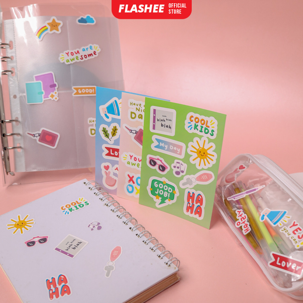 

Stiker Motif Lucu Aesthetic Korea Anti Air Stiker Tumbler Vinyl Glossy Stiker Kawai