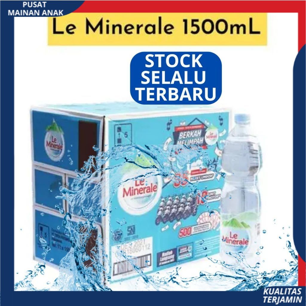 

PMA Air Mineral LE MINERALE LEMINERAL 1500 ML 1,5 Liter Isi 12 Botol PER DUS PER KARTON