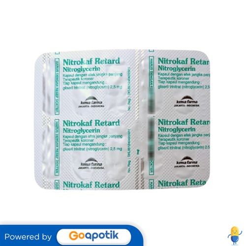 Nitrokaf Retard 2.5 Mg Strip 10 Kapsul