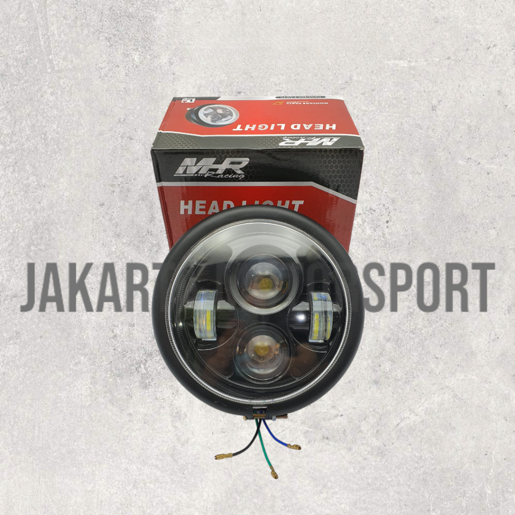 MHR - Lampu LED Reflektor 5.75 Inch Lampu Depan Bulat Mobil Motor Klasik Retro
