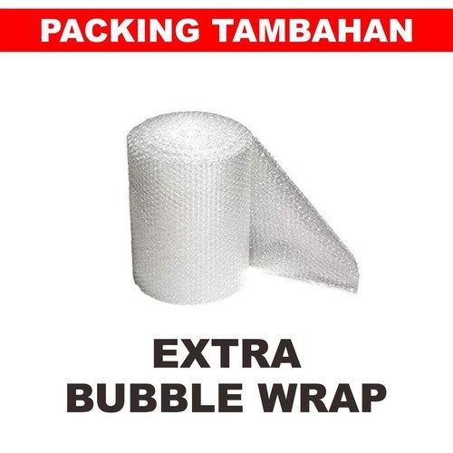 

bubble wrap extra untuk packing, agar paket semakin aman