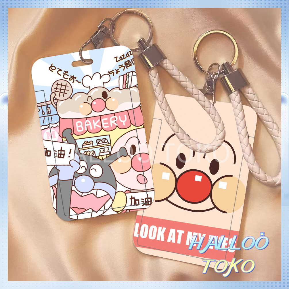 

ID CARD HOLDER MOTIF KAWAII TEMPAT KARTU PHOTOCARD PHOTO CARD Pelindung + Tali,Anpanman dengan motif yang berbeda