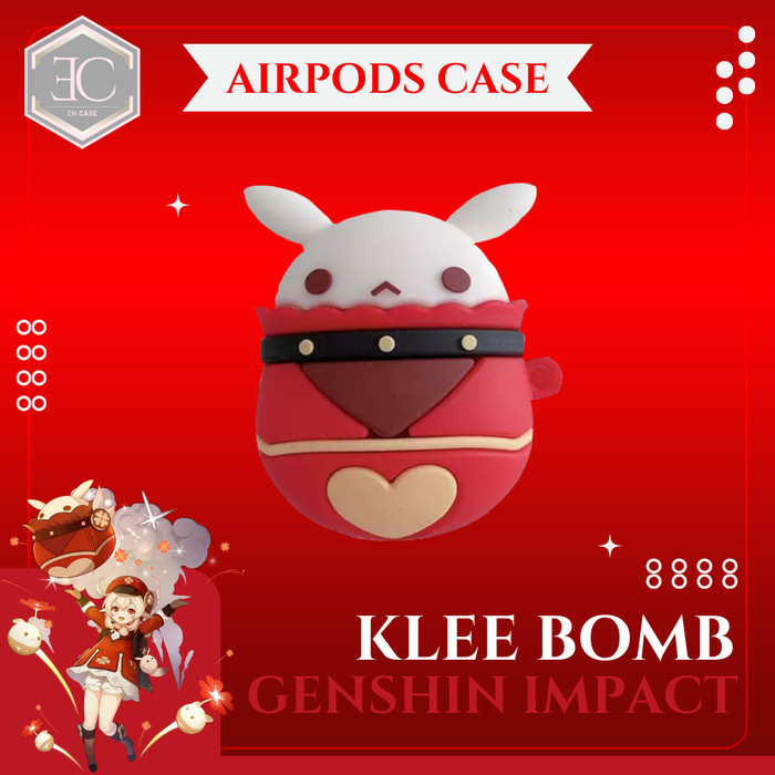 [[PROMO]] Airpods 1 2 3 Pro Silicone Case Genshin Klee Bomb Lucu Casing Inpods - Gen 3