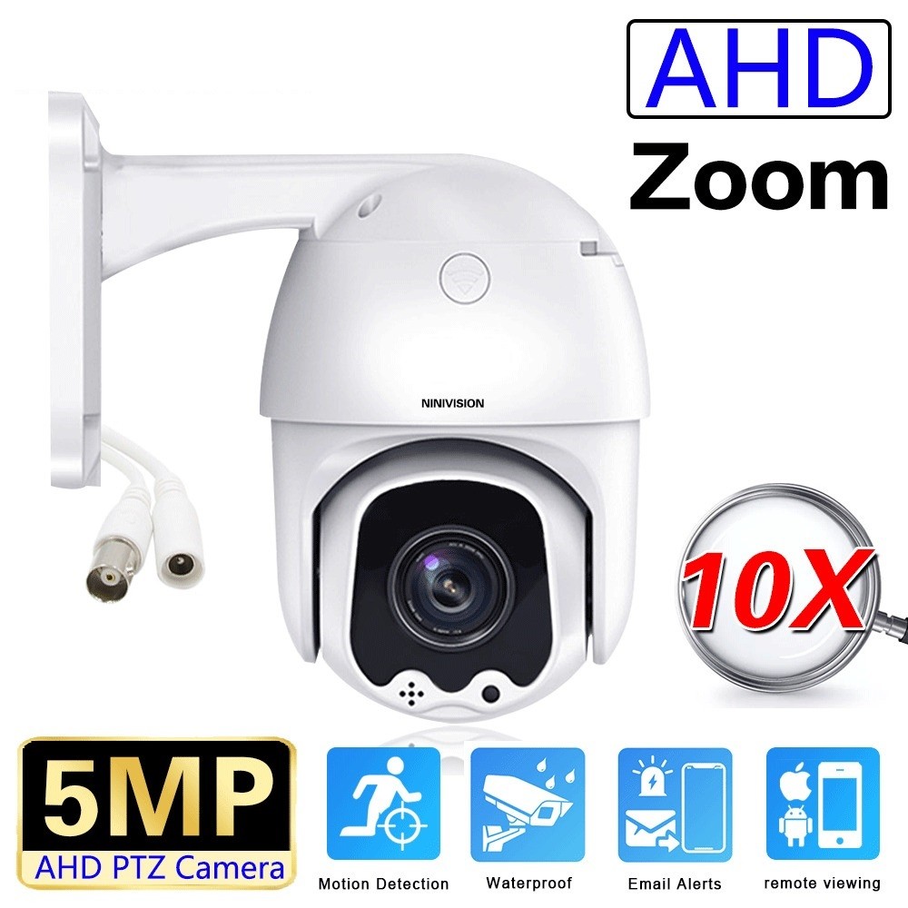 Top Wired CCTV 10X PTZ Zoom Analog Camera 5MP Outdoor Night Vision Video Surveillance Security Camer